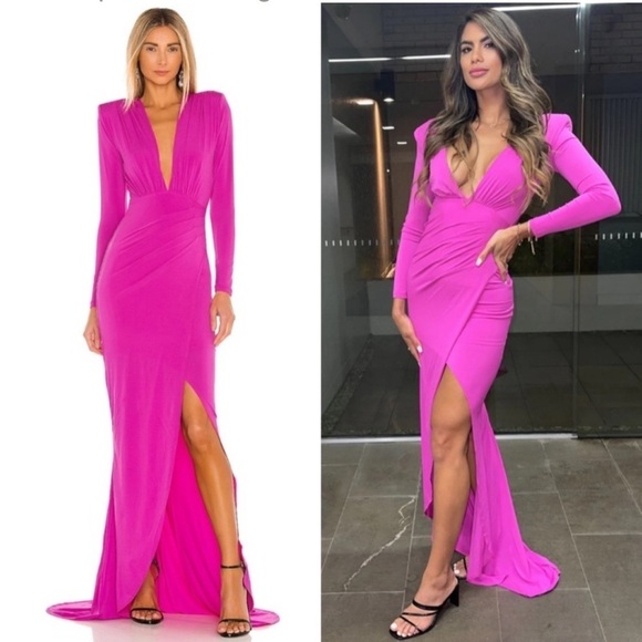 NOOKIE Farrah Gown In Bright Fuchsia Pink - Picture 1 of 7